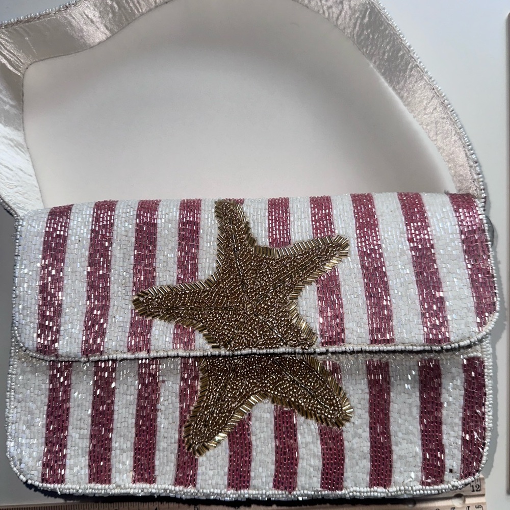 Starfish Embellished Women's Beaded Bag